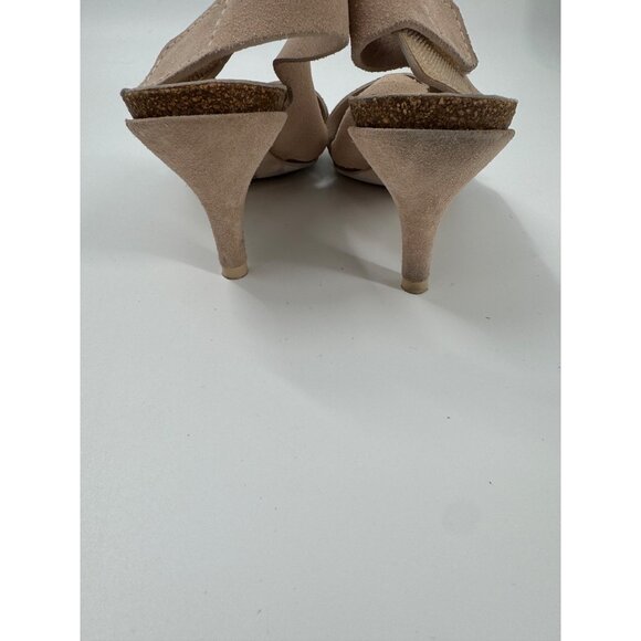 Pedro Garcia Libby Suede Cross Strap Heeled Sandals Size 38 or 8 - Picture 8 of 12